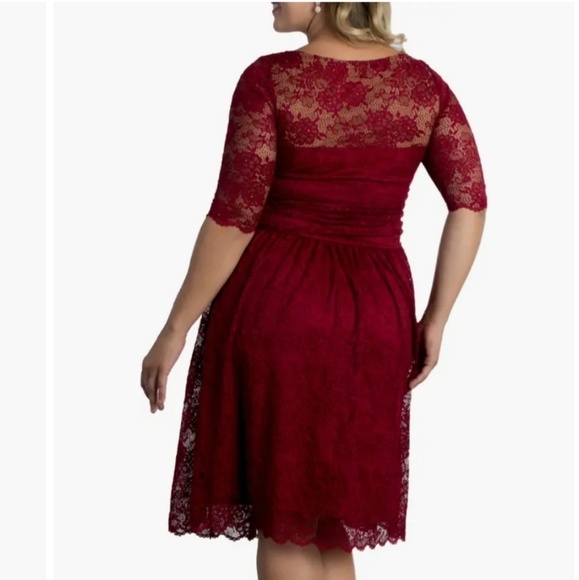 KIYONNA Luna Lace Dress Ruby 2X NWT - Picture 2 of 7